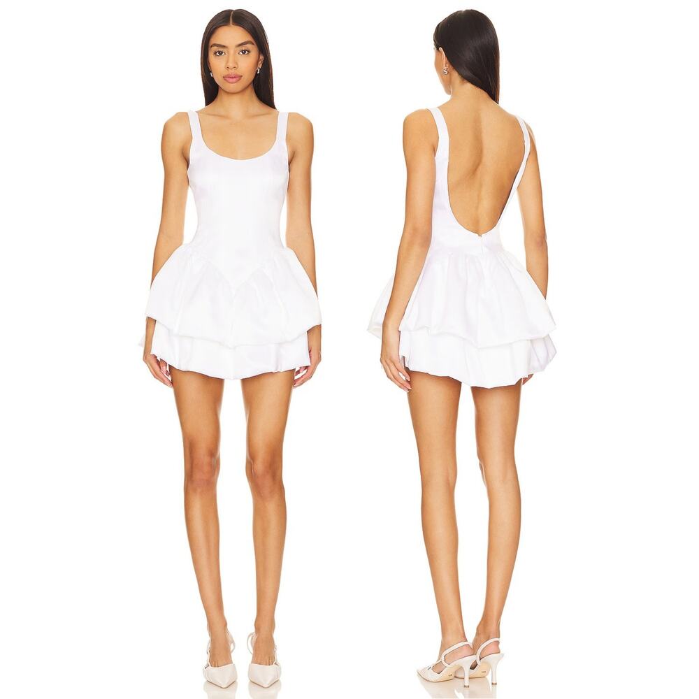Lovers and Friends Mini Dress Ruffle Bubble Bachelorette Coquette Bridal Party M